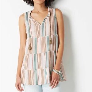 J. Jill Tiered Women’s Sleeveless Tunic Top size Medium